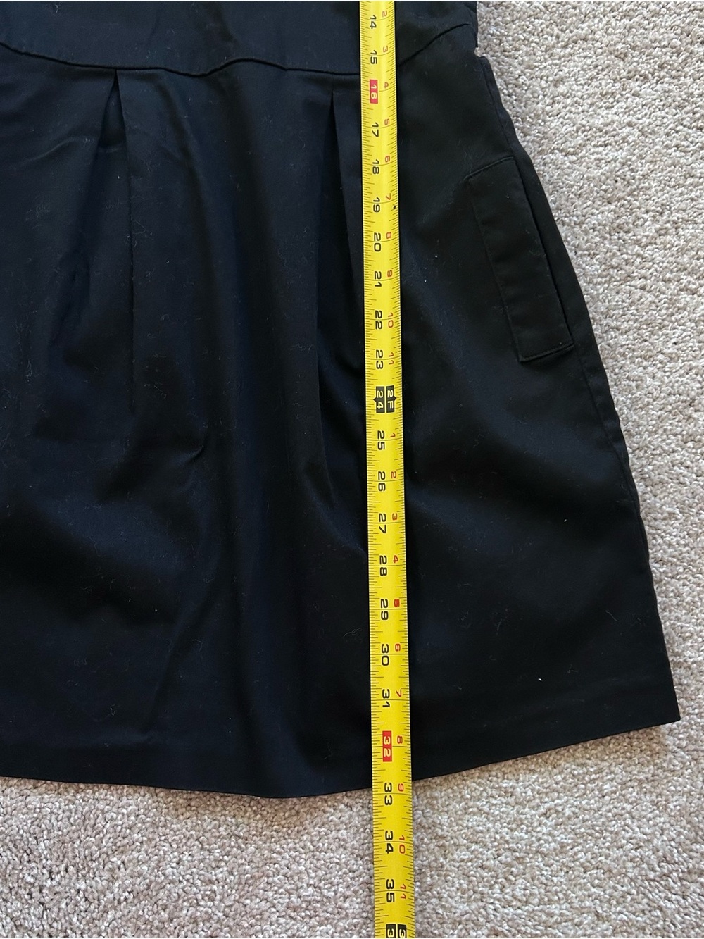 BCX Dress Size 3 Juniors Black Sleeveless Fit & Flare Pockets Cotton Blend LBD - Picture 4 of 8